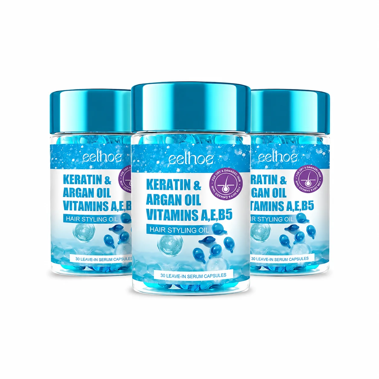 3 Bottles of Hair Repair Serum Capsules