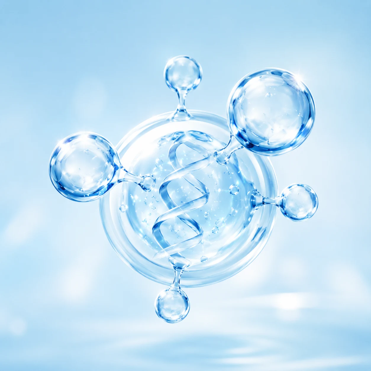 Keratin molecule illustration